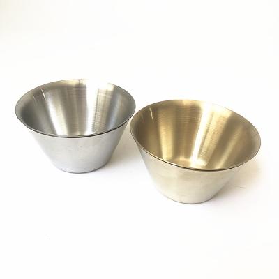 China Manufacturer 304 Stainless Steel Dessert Bowl Ice Cream Ice Fruit Bowl Pet Shaved Viable Commercial Seasoning Bowl Feeder for sale