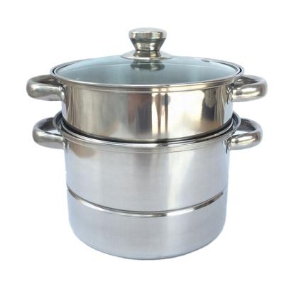 China Sustainable Wholesale High Quality Stainless Steel Steamer Pot With Visible Lid for sale