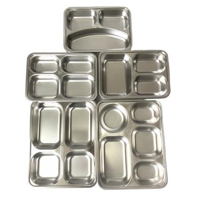 China Sustainable Stainless Steel Charger Dishes Dinner Plate Stainless Steel Square Dish for sale