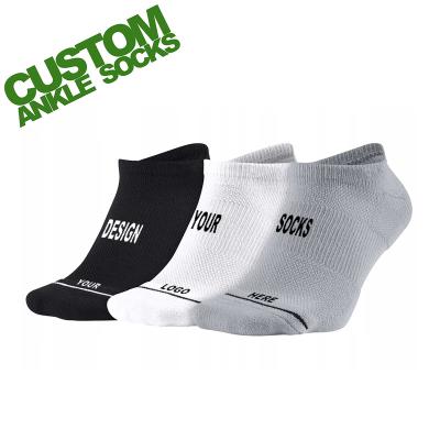 China QUICK DRY unisex custom brand ankle socks base design casual mens casual socks (YS) for sale