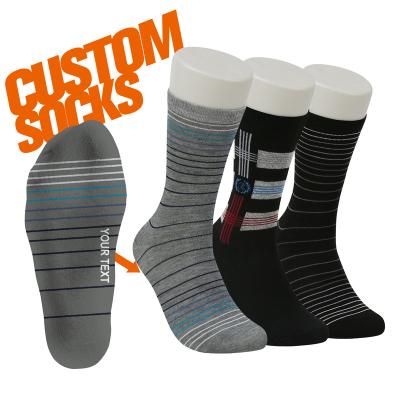 China (YS) Custom QUICK DRY custom combed business logo mesh socks professional casual wear cotton socks men dress socks for sale