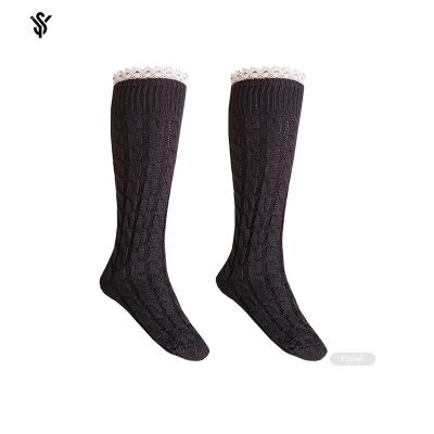 China YS-F0114 QUICK DRY knitted knit socks knee high pattern knitting socks for sale