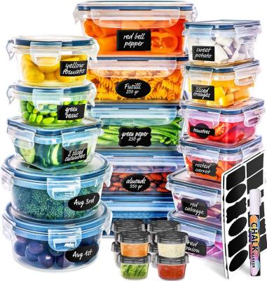 China Freshness Keeping School Sealed 24 Piece Set Crisper Box Refrigerator Storage Plastic Food Storage Container Organizer Box Kids Lunch Boxes for Food for sale