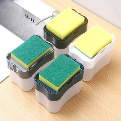 China Stocked Refillable Custom Soap Storage Container Box With Sponge Holder Automatic Liquid Soap Dispenser Window Boxes for sale