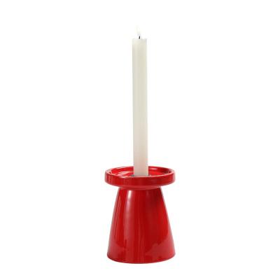 China Pricecolorful Modern Wholesale Candle Holder Discount Candle Holder Red Pillar Candle Holder for sale