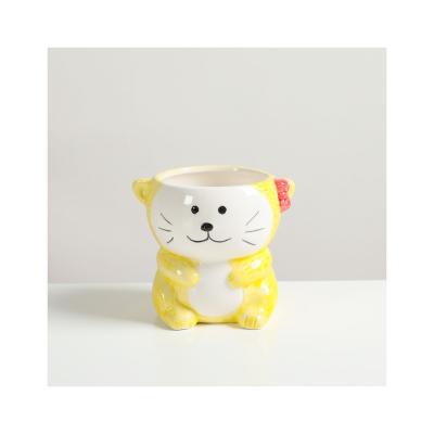 China Best Selling Modern Cartoon Product Designs Ceramic Flower Pot Animal Indoor Planters Ceramic Flower Pots for sale