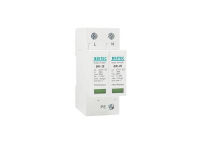 China 10kA/20kA Class C Single Phase Power Surge Protection Device 2P AC Surge Protector SPD for sale