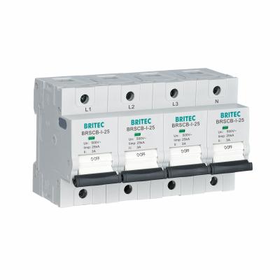 China BRSCB-I-25 4P OEM/ODM SPD Backup Protector scb surge protection for sale