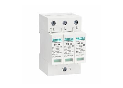 China 3 Pole SPD 275V Power Surge Protector 60kA T2 MOV Surge Protective Device for sale