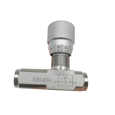 China STU-G1/4 STU-G3/8 Air Flow Control Valves Unidirectional Throttle STU Type Check Valve for sale