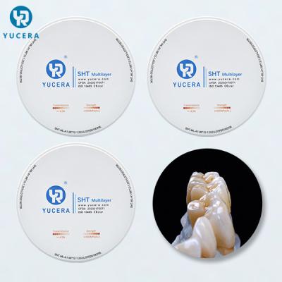 China 1500 ℃ SHT multilayer 98x14mm Dental Zirconia Blank for sale