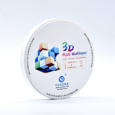 中国 3D多層43%の900MPA 1500の℃の多層ジルコニア ディスク 販売のため