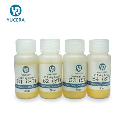 China Circona dental del ST A1 A2 de Yucera que colorea la solución de teñido de cerámica dental blanca líquida en venta