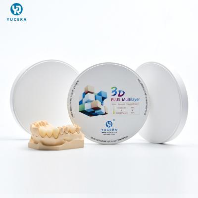 China Bloque dental de la circona de A1 A2 3D 1050MPA para Laboratorio dental en venta