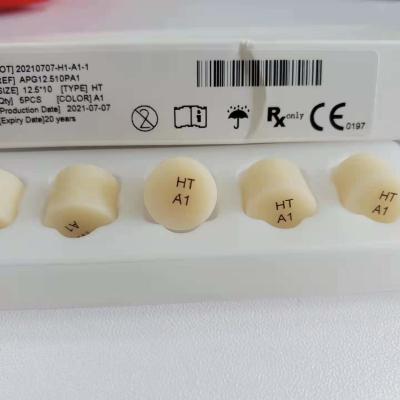 China 460Mpa Dental Glass Ceramic Disilicate Lithium Ingot Cad Cam For HT LT for sale