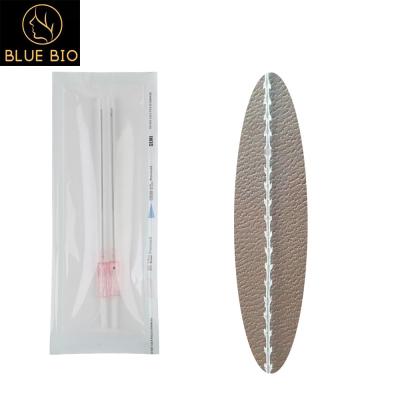 China PLLA Fish Bone Press Cog Face lift V Lifting Thread 18g 19g with Type W Cannula for sale