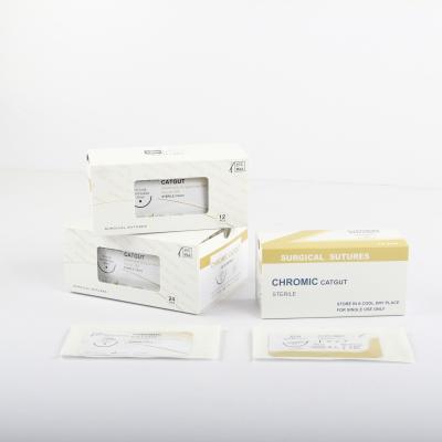 China China Manufacturer Medical Chromic Catgut Sutures Suture Wound Thread With Needle for sale