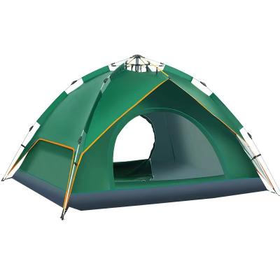 China Diagonal Bracing Type Camping Tent 3 4 Person Monolayer Quick Opening Small Automatic Easy Carry Family Fold Tent for sale