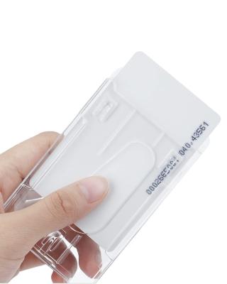 China Business PC Office Dual Credit Card Holder Protector Cover ID Card Case Double Side Hard Plastic Multi-use Portable Work Card Holder for sale