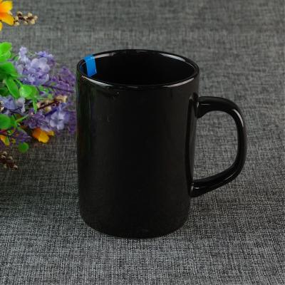 China Wholesale Cheap High Quality Viable 300ml Matte Black Ceramic Coffee Mug for sale