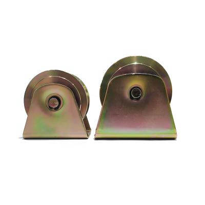 China Traditional Steel Sliding Door Caster Roller Wheel V Groove Pulley Wheels for sale