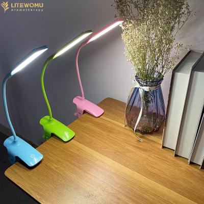 China Rechargeable Clip-on 3-Level Touch Control Mini Outdoor Home Study USB LED Cordless Flexible Rechargeable Lights Desk Lamp for sale