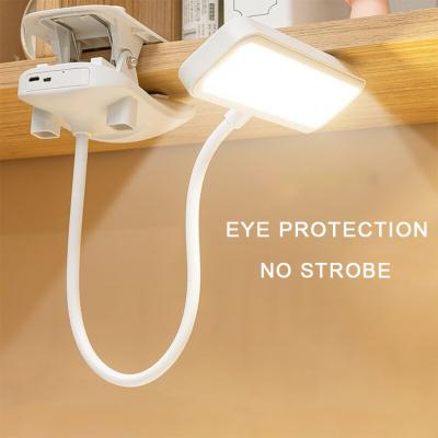 China Modern Clip 3 Color Dimmable USB Charging Light Eye-care Study Reading Bedroom Light Bedside Led Desk Lamp for sale