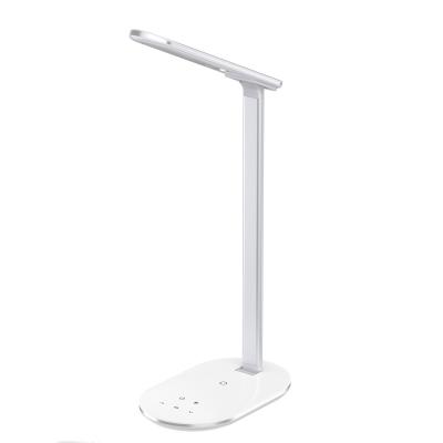 China Modern Dimmer Folding Led Desk With Fast Charger Qi Wireless Table Lamp for sale