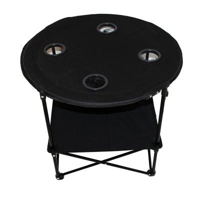 China Morden Collapsible Design Camping Outdoor Picnic Folding Portable Aluminum Table With Cup Holders for sale