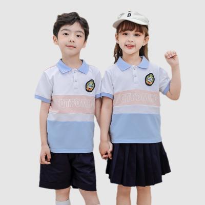 China Wholesale Custom School Summer Children's Sports Boys And Girls Two Piece American School Uniform for sale