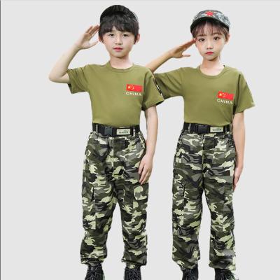 China School Customized Suit Children Military Training Primary School Sportswear School Uniform Camouflage Suit for sale