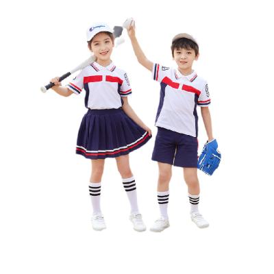 China Lovely School Uniform Design School Uniform Suit For Kindergarten Primary School Students T-shirt Short Sleeve/Pure Cotton f for sale