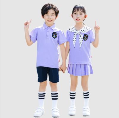 China School design summer school uniforms, cotton children's clothes, girls' skirts and kindergarten uniforms. for sale