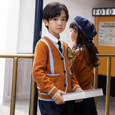 China School custom knitting school uniform children's school uniform sweater design teacher cardigan school uniform for sale