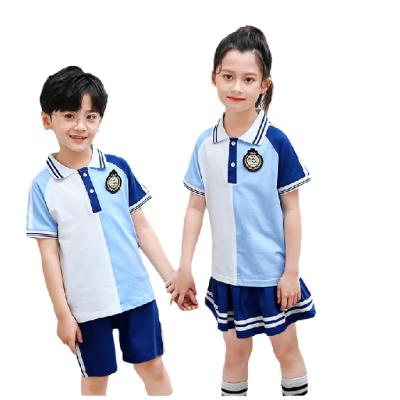 China Custom 100% Professional Cotton School Uniform Sportswear Design Skirt Kindergarten Kindergarten Uniform for sale