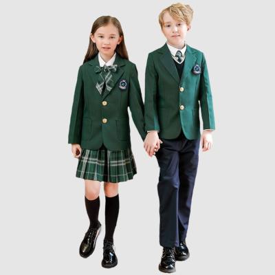 China Green Plaid School Uniform Female Student School Uniform Japanese Skirt Suit for sale