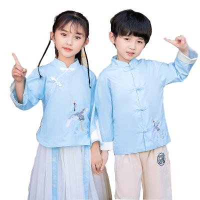 China 2022 Primary Chinese Style Girls Hanfu Boys Kindergarten Park Service New Year's Day Performance Service Girls' Ancient Costume for sale