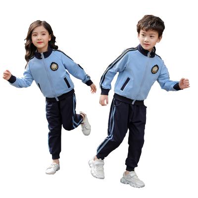 China School spring children's sportswear, blue kindergarten class uniforms, teachers' uniforms for elementary school students for sale