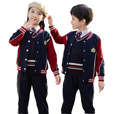 China Spring Children's School Uniform Suit Elementary School Student Class Uniforms For Autumn And Winter Games Kindergarten Uniforms for sale