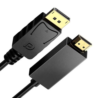 China Computer Doonjiey 1080p Gold Plated 6 Feet DP Male DisplayPort to HDMI Male PC Laptop HDTV Audio Video Cable for sale