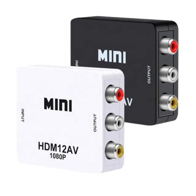 China rca hdmi box av to mini hdmi2av 1080p video support hdmi to av scaler adapter composite video converter DJ-96068 for sale