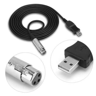 China 3M USB Speaker Male To Female XLR Cable Cord Adapter Audio Converter For Microphone Studio Keyboard Equipment Recording Karaoke for sale