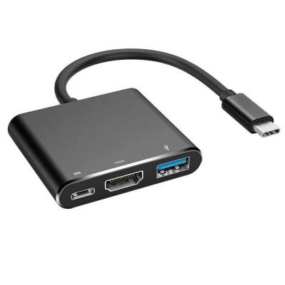 China New Design COMPUTER Hdmi+Usb3.0 to Ethernet 3 in 1 Usb C Hub for sale