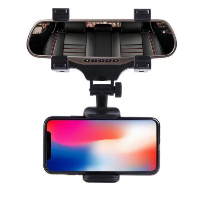 China 2020 New Wholesale Universal 360 Degree Rotation Car Rearview Mirror Phone Holder Mount Adjustable for sale