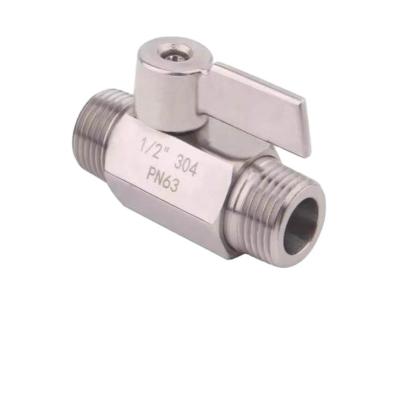 China High quality METEC 304 flow control valve stainless steel manual float ball valves mini pn63 valve for sale