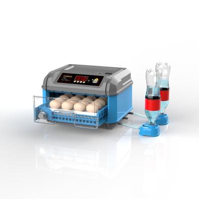 China Customized Farms High End 16 Pcs Dual Controller Frame Egg Automatic Electric Blue Egg Incubators for sale