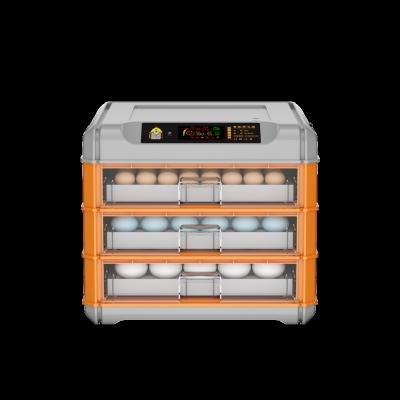 China Farms Hot Sale Top 192 Pcs Automatic Hatcher Machine Blue Orange Chicken Egg Incubators for sale