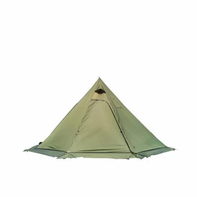 China Extended Type 3 Person Lightweight Teepee Warm Tent With Stove Jack Winter Teepee Camping Tent For Family Backpacking Hiking for sale