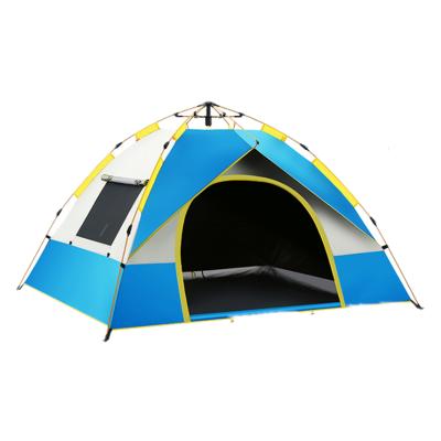 China UV-Resistant Improved Automatic 2 Person Pop Up Camping Tent Custom Printed Logo UV Protection Waterproof Tent for sale