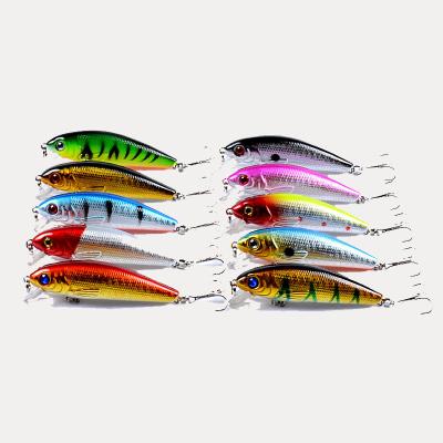 China Aritificial 3D Minnow Fishing Lure Soft Bait Wobblers Eyes Hard Plastic Sinking Tackle for sale